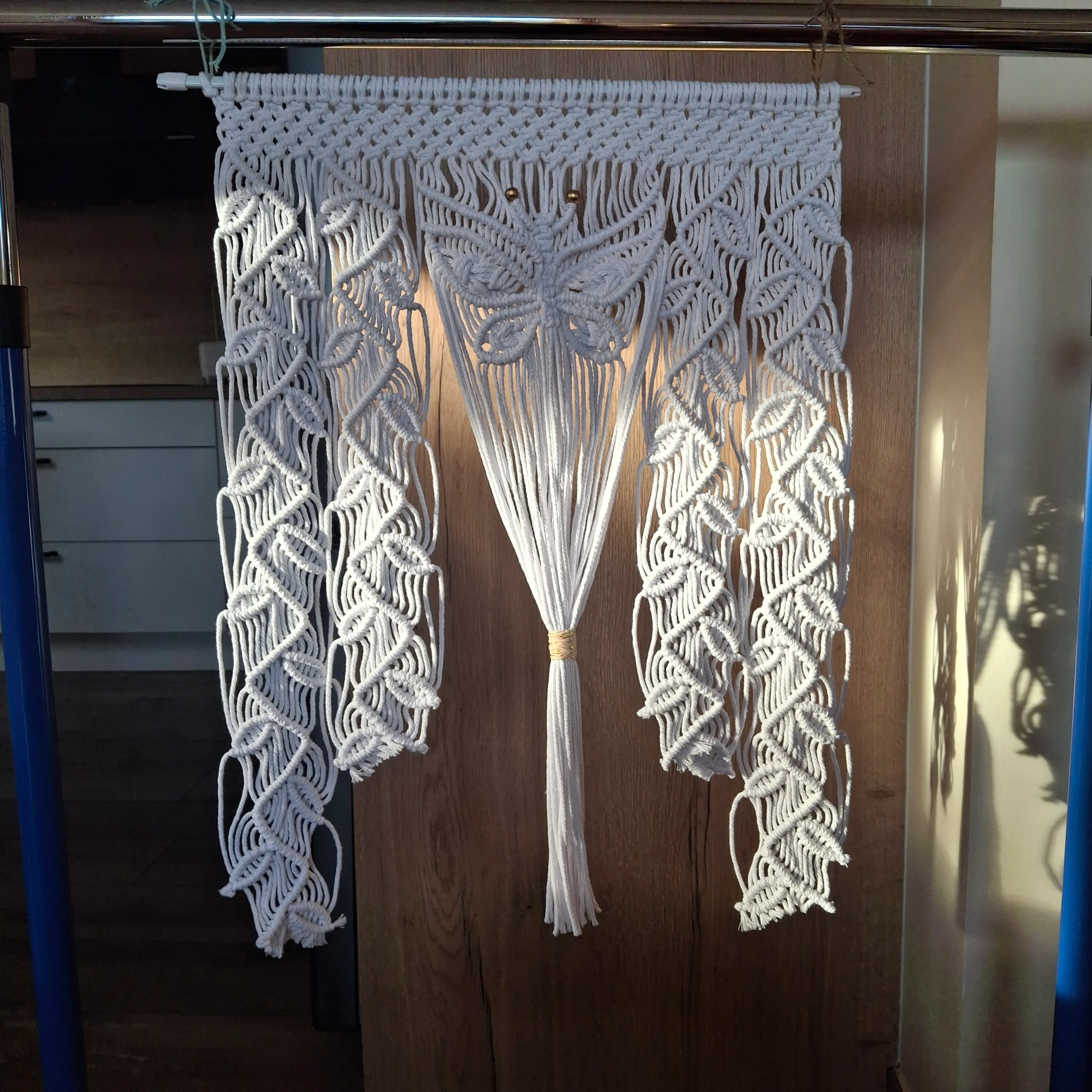 Tête de lit en macramé