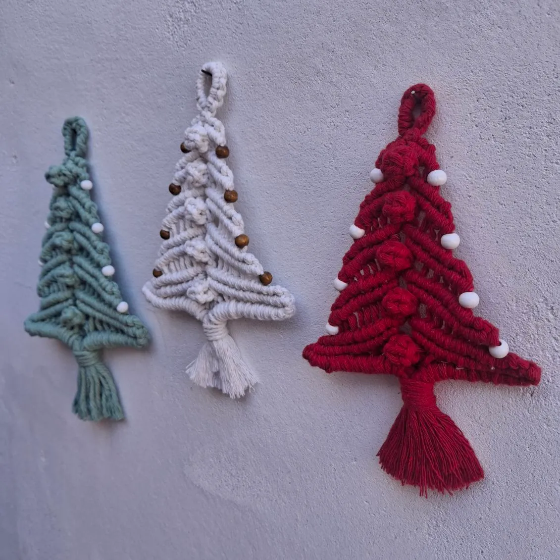 Sapins de Noël en macramé