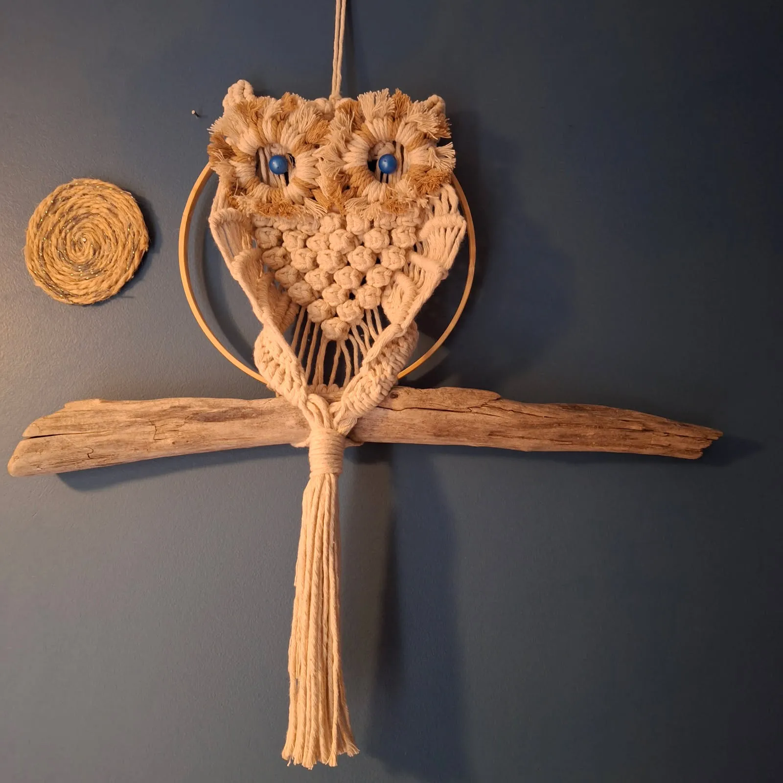 Hibou royal en macramé